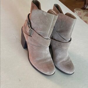 BCBGeneration Gray Heeled Boots with Suede Finish